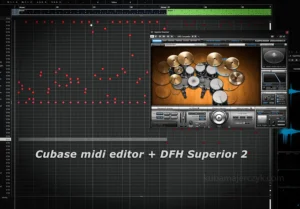 Midi editor w Cubase + Toontrack Superior Drummer