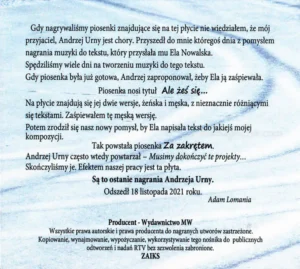 Adam Lomania Andrzej Urny - Za zakrętem